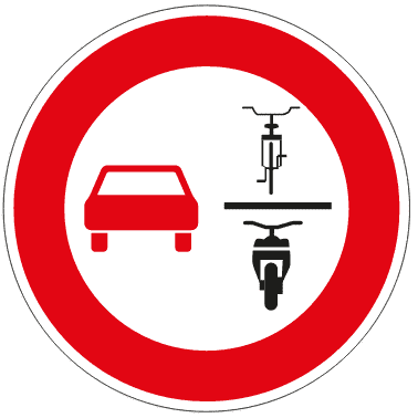 Überholverbot 2-Rad schild